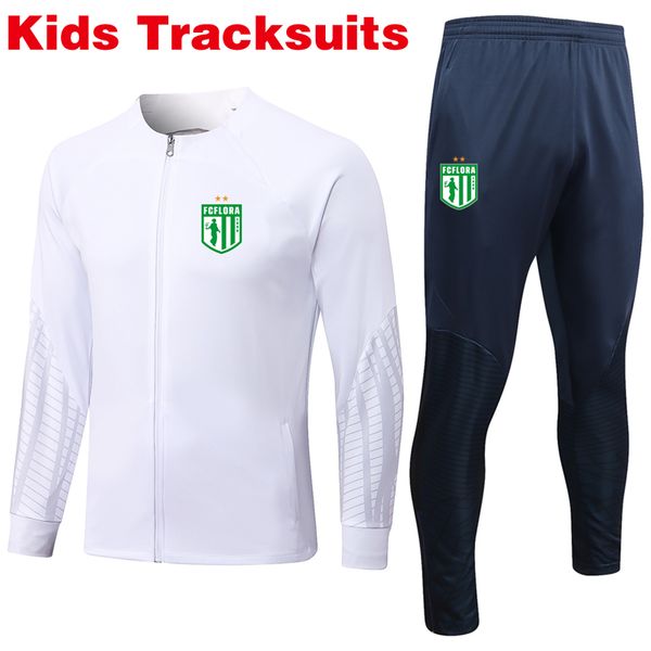 2023 flora tallinn kids mens tracksuits boys soccer tracksuit sportswear sets sports sweatershirts sweatpants children football training clo, Gray